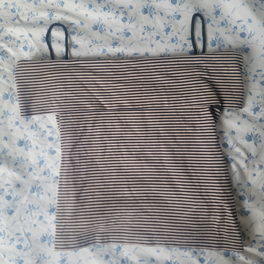 Marc Jacobs Striped Off Shoulder Top